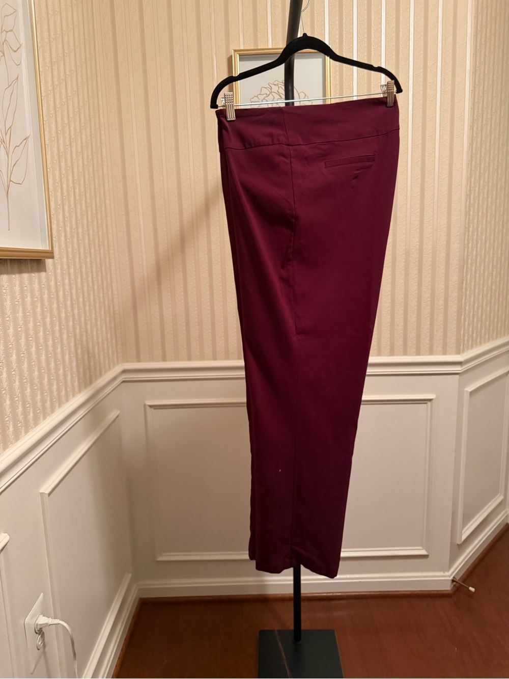 Nina Leonard Straight-Leg Ponte Pants in Wine size 3X